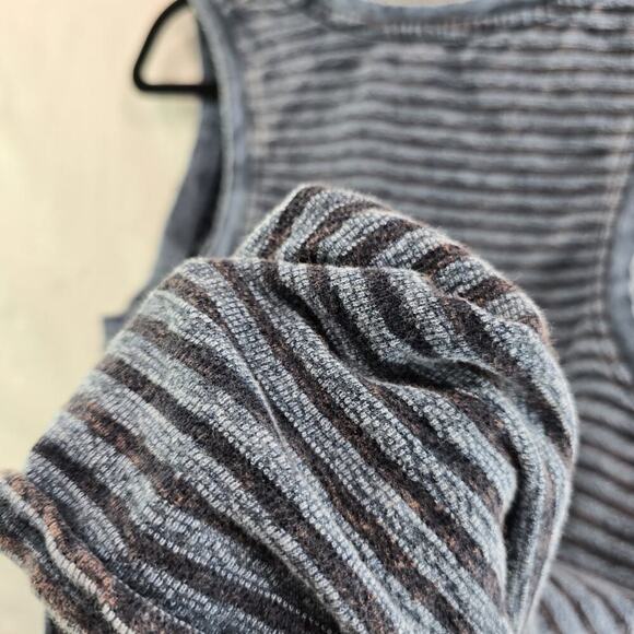 Anthropologie Top Womens Large Blue Tank Striped Pilcro Tie Dye Scoop Neck Boxy - Picture 8 of 10